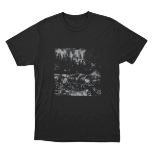 Split Cover Unisex T Shirt Black