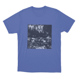 Split Cover Unisex T Shirt Blue