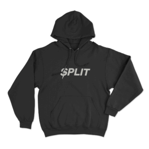 Split Unisex Hoodie Black