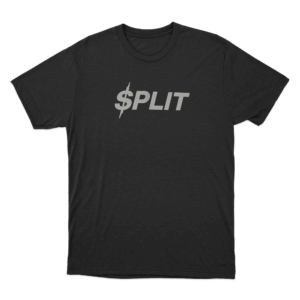 Split Unisex T Shirt Black